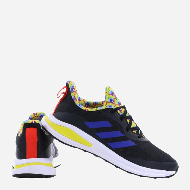 Buty sportowe chłopięce adidas FortaRun K HR1443 36 Czarne z niebieskim (4065426047967) - obraz 3