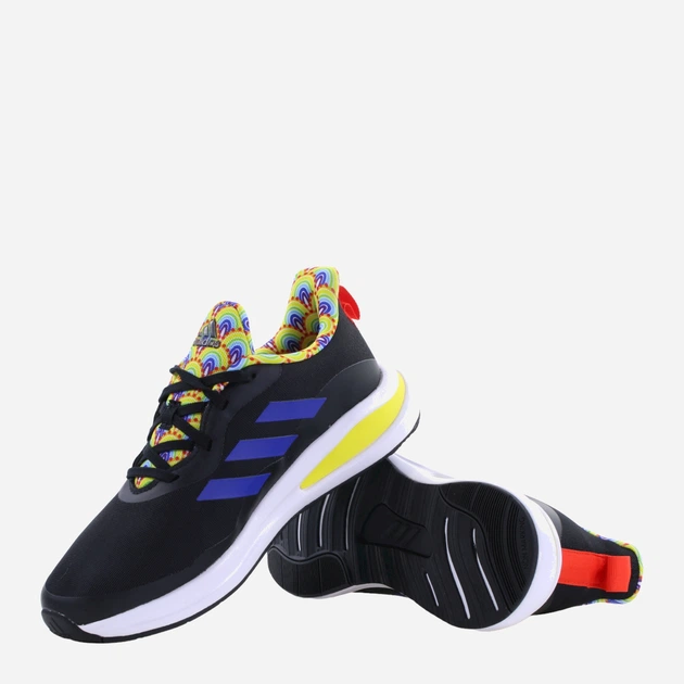 Buty sportowe chłopięce adidas FortaRun K HR1443 36 Czarne z niebieskim (4065426047967) - obraz 4