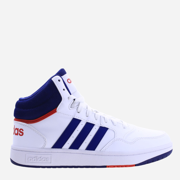 Підліткові кеди для хлопчика adidas hoops 3.0 Mid K GZ9647 38 Білий/Синій (4066746072790) - зображення 1