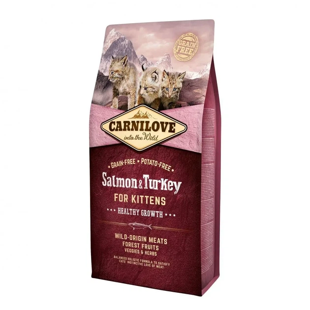 Сухой корм для котят Carnilove Cat Kitten с лососем и индейкой 2 кг (170196/2225) - Фото 1 Сухой корм для котят Carnilove Cat Kitten с лососем и индейкой 2 кг (170196/2225) - изображение 1
