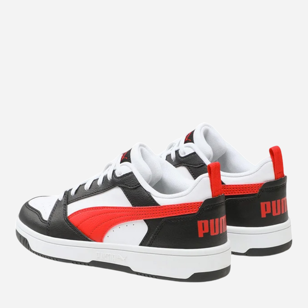 Підліткові кеди для хлопчика Puma Rebound v6 Lo Jr 393833-04 35.5 Білий/Червоний (4099683233399) - зображення 2