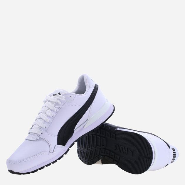 Buty sportowe młodzieżowe dla dziewczynki Puma ST Runner v3 L Jr 384904-07 35.5 Białe z czarnym (4065449542845) - obraz 4
