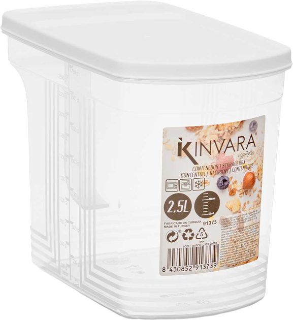 Мірний контейнер Kinvara пластиковий з ручкою 2.5 л (8430852913739) - зображення 3
