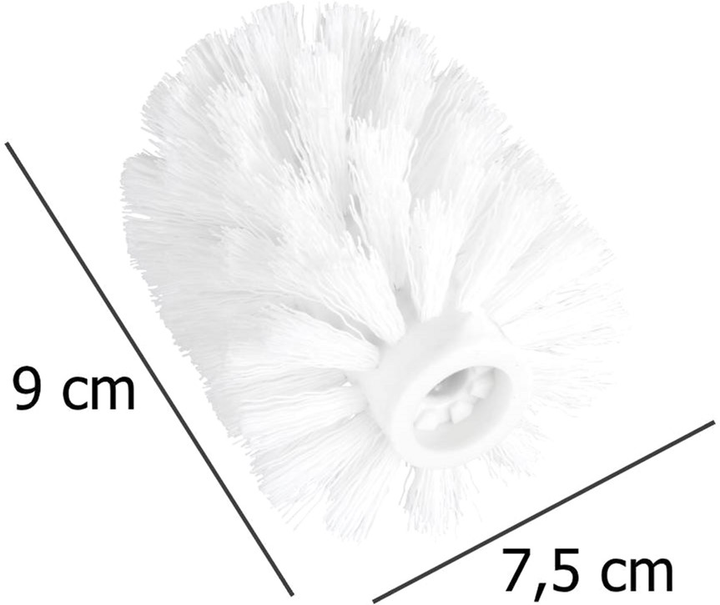 Zapasowa końcówka do szczotki toaletowej Wenko 7.5 cm biała (4008838158029) - obraz 2