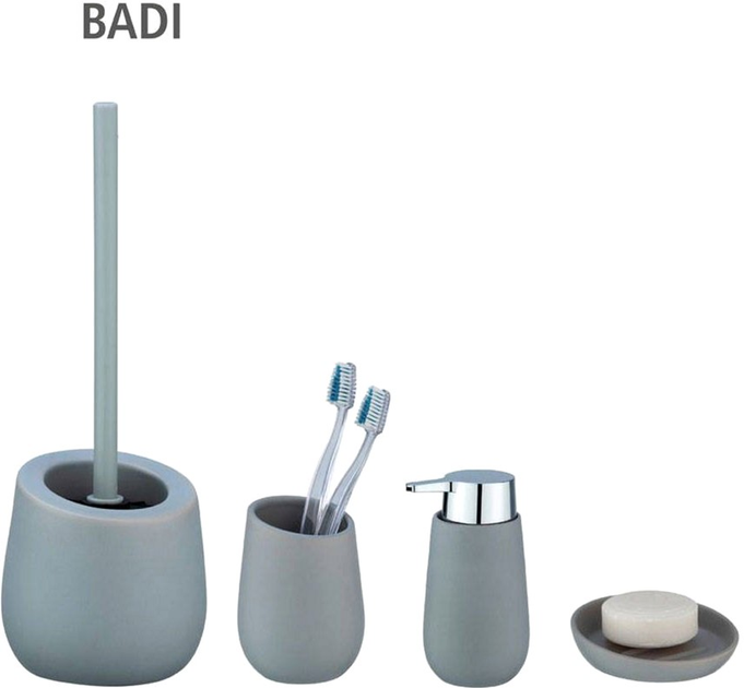 Szczotka do WC Wenko Badi szara (4008838242278) - obraz 5