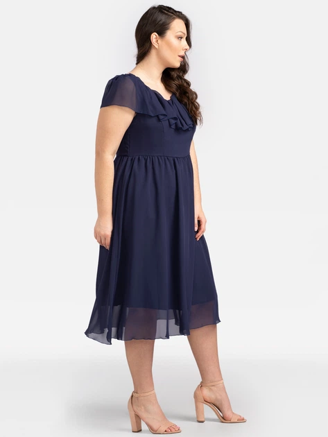 Сукня вечірня міді літня жіноча Karko SB246 40 Темно-синя (5903676082736) - зображення 3