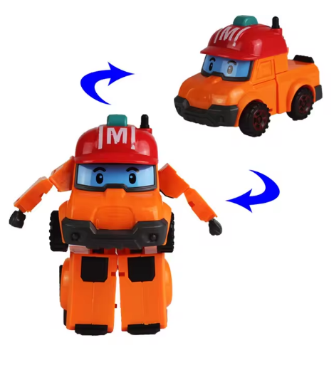 Машинка-трансформер Robocar Poli "Робокар Поли" Марк, Оранжевый От 3 лет ABS-Пластик - изображение 2