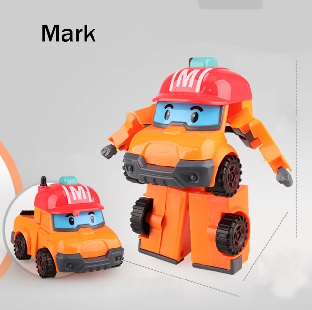 Машинка-трансформер Robocar Poli "Робокар Поли" Марк, Оранжевый От 3 лет ABS-Пластик - изображение 3
