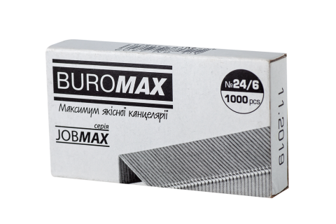 Скоби для степлера №24/6 Buromax 1000 шт (BM.4402) - Фото 1 Скоби для степлера №24/6 Buromax 1000 шт (BM.4402) - изображение 1