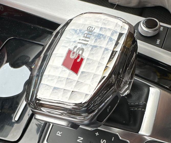 Ручка переключения передач Audi A6 A7 A8 Q7 Q8 хрусталь логотип S-Line (19-23 г.в.) - изображение 4