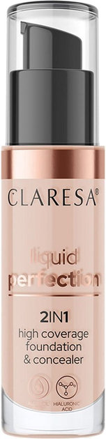 Podkład i korektor do twarzy Claresa 2w1 Liquid Perfection 104 Nude 34 g (5903819817690) - obraz 1