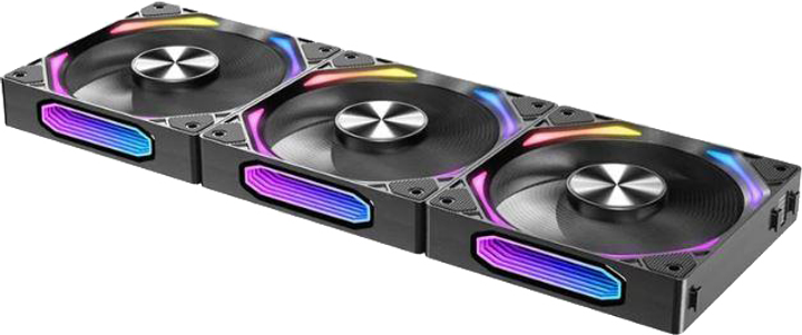 Набор вентиляторов AZZA Galaxy Standard Fan Blade 3 шт. Black (LFO-4912DB3) - изображение 1