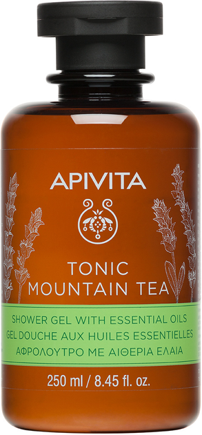 Гель для душу Apivita Tonic Mountain Tea з ефірними оліями 250 мл (5201279073213) - зображення 1