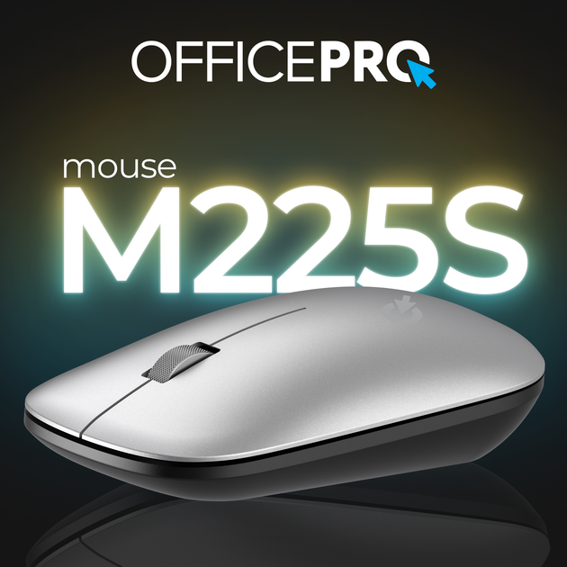 Мышь OfficePro M225S Silent Click Wireless Silver - изображение 3