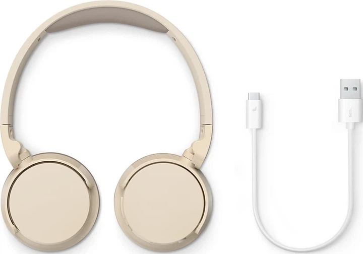 Навушники On-ear Philips TAH3209 BT 5.3 Wireless Mic Beige - зображення 3