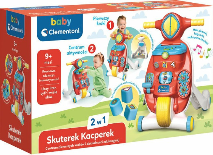 Chodzik Clementoni Baby Skuterek Kacperek 2 w 1 50930 (8005125509300) - obraz 3