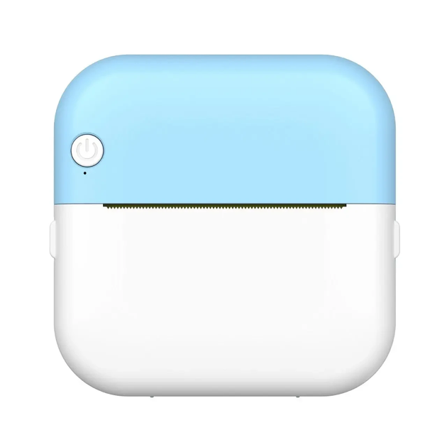 Портативный мини-термопринтер M3 blue/white + 5 рулонов - изображение 2