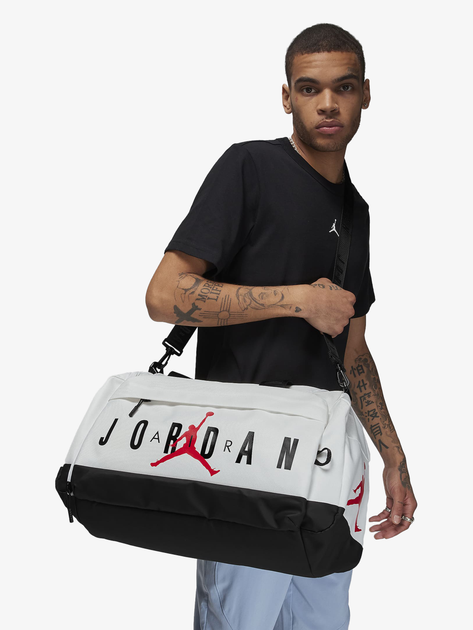 Спортивна сумка Nike Jordan Jam Velocity Duffle Bag SM0920 36 л Біла (196923020567) - зображення 2