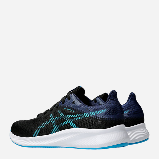 Чоловічі кросівки для бігу ASICS Patriot 13 1011B485-010 44.5 (10.5US) 28.2 см Чорний/Блакитний (4550457846905) - зображення 3