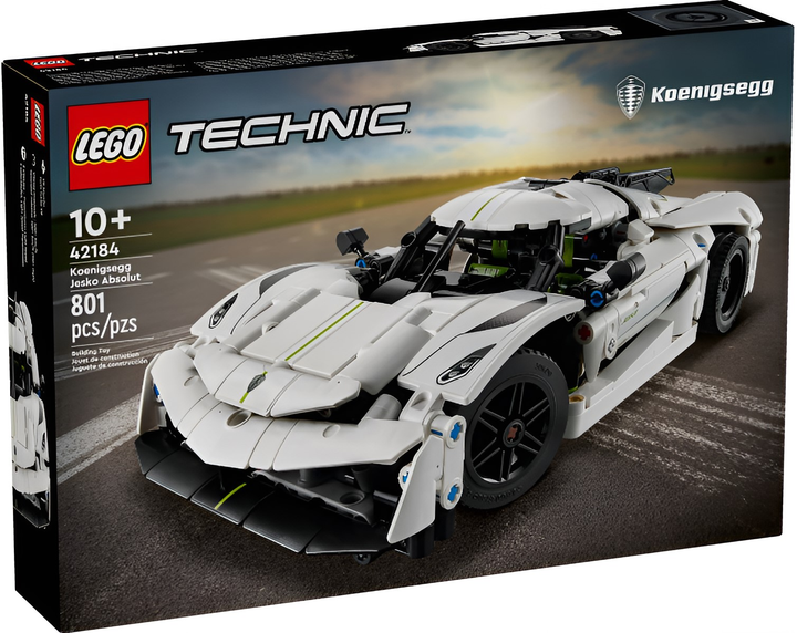 Конструктор LEGO Technic: Білий гіперкар Koenigsegg Jesko Absolut 801 елемент (42184) - зображення 1