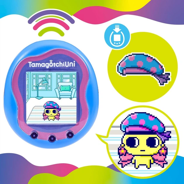 Игрушка интерактивная BANDAI Tamagotchi Uni Blue с браслетом