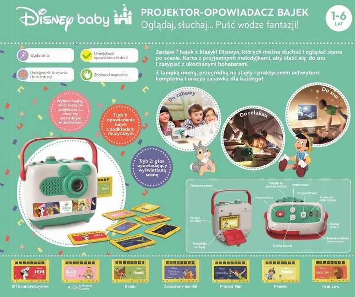 Проектор оповідач казок Clementoni Disney Baby 50856 (8005125508563) - зображення 6