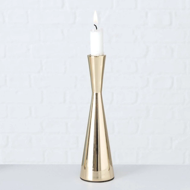 Zestaw świeczników Boltze Home Cone na jedną świecę 3 szt Złoty (4020607945920) - obraz 7