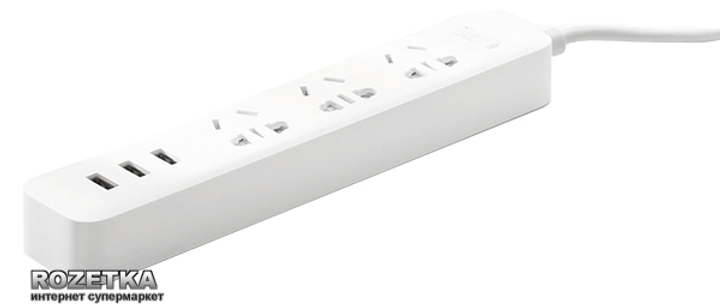 Подовжувач Xiaomi Mi Power Strip 3 USB XMCXB01QM White (NRB4027CN) - зображення 2
