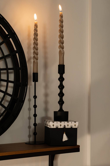 Świecznik Home & Styling Collection 23 cm Czarny (8719987611100) - obraz 3