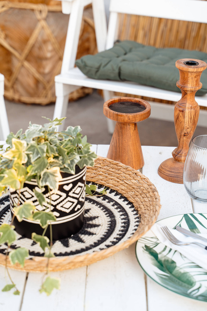 Підсвічник Home & Styling Collection дерев'яний 25 см Коричневий (8720573369749) - зображення 9
