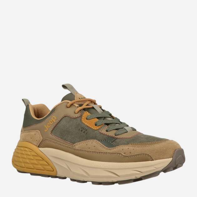 Buty sportowe męskie do kostki Jeep JM42210A-020 43 (9UK) 28.9 cm Khaki/Jasnobrązowy (8054794800959) - obraz 2