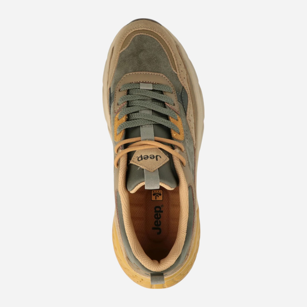 Buty sportowe męskie Jeep JM42210A-020 45 (11UK) 30.3 cm Khaki/Jasnobrązowy (8054794800973) - obraz 4