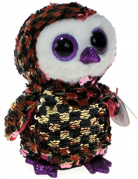 М'яка іграшка TY Beanie Boos Flipables Сова з блискітками 15 см 36673 (0008421366736) - зображення 2