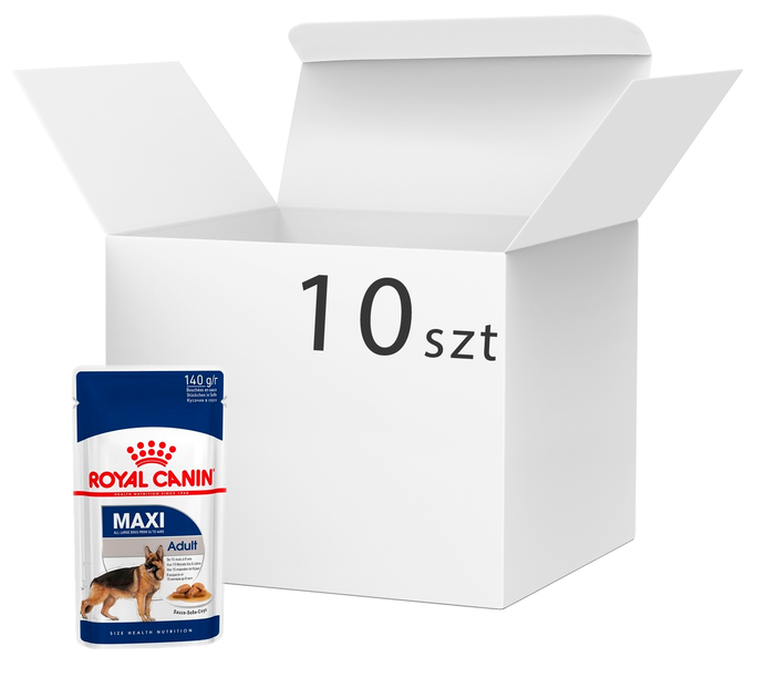 Вологий корм для собак Royal Canin SHN Maxi Adult Шматочки в соусі 10 x 140 г (9003579008485) - зображення 1