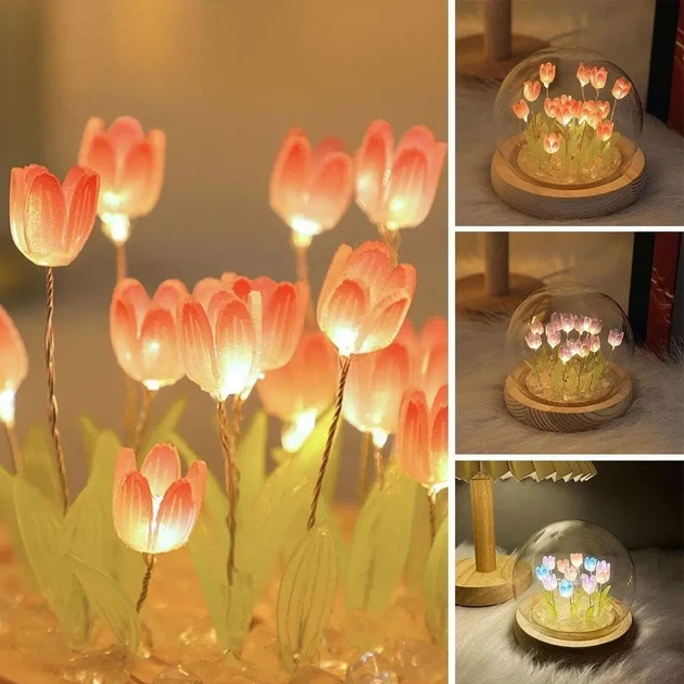 Ночник светодиодный тюльпаны умелые ручки Spherical lamp HA-42, Лампа-тюльпан DIY Ночник-тюльпан SRLD_181 - изображение 5