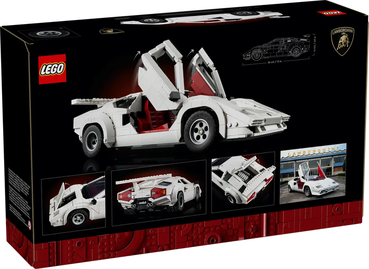 Zestaw klocków LEGO Icons Lamborghini Countach 5000 Quattrovalvole 1506 elementów (10337) - obraz 9
