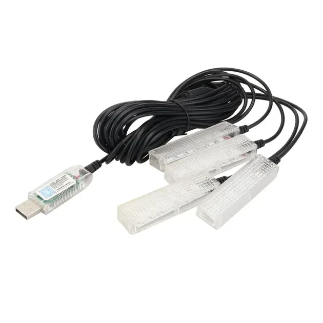 Автомобільна RGB підсвітка салону з підтримкою додатку 4 шт USB - зображення 3