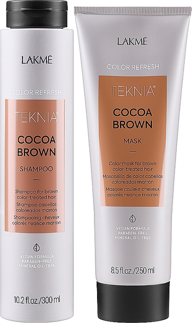 Набір по догляду за волоссям Lakme Teknia Refresh Cocoa Brown Шампунь 300 мл + Маска 250 мл (8429421442169) - зображення 2