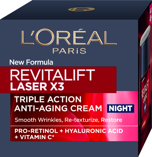 Krem-maska do twarzy L'Oreal Paris Revitalift Laser X3 na noc rewitalizujący 50 ml (3600522895121) - obraz 2