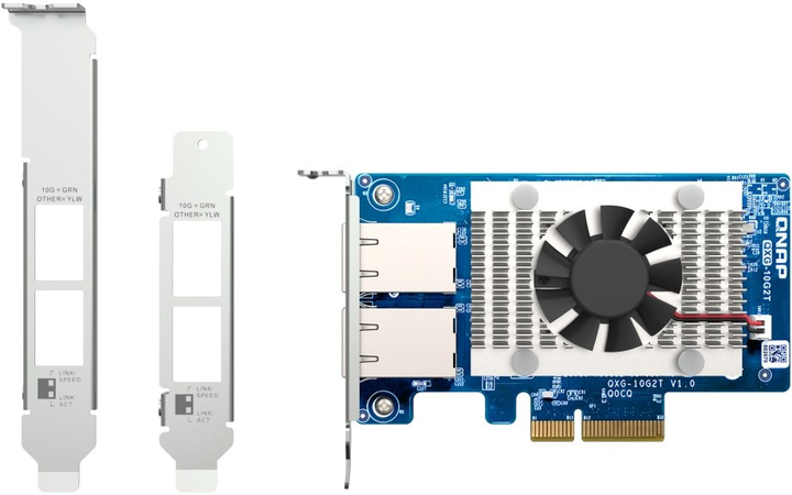 Karta sieciowa QNAP Dual-port 5-speed 10 GbE (RJ45) Network Expansion Card (QXG-10G2T) - obraz 5