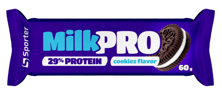 Протеиновый батончик Sporter MILK PRO 29% protein 60 г Печенье - Фото 1 Протеиновый батончик Sporter MILK PRO 29% protein 60 г Печенье - изображение 1