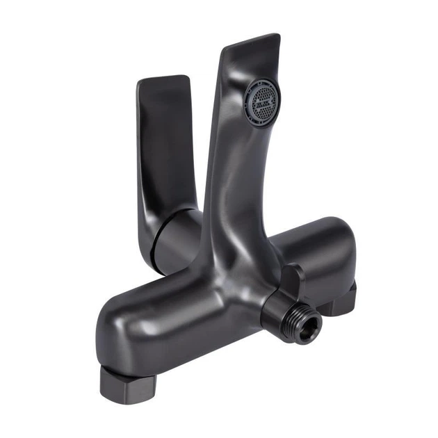 Змішувач для ванни Qtap Vlasta New (з душовим гарнітуром) QTVLA259GMB45643 Gunmetal Black PVD - зображення 6