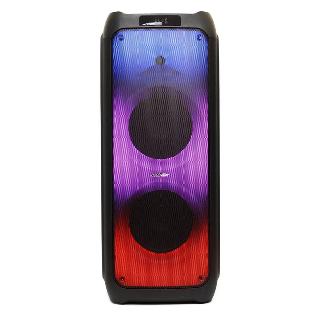 Акустична система потужна з RGB підсвічуванням MHZ Goldteller 508-100W Bluetooth колонка + 2 бездротові мікрофони, USB/TFcard/FM-тюнер - зображення 2