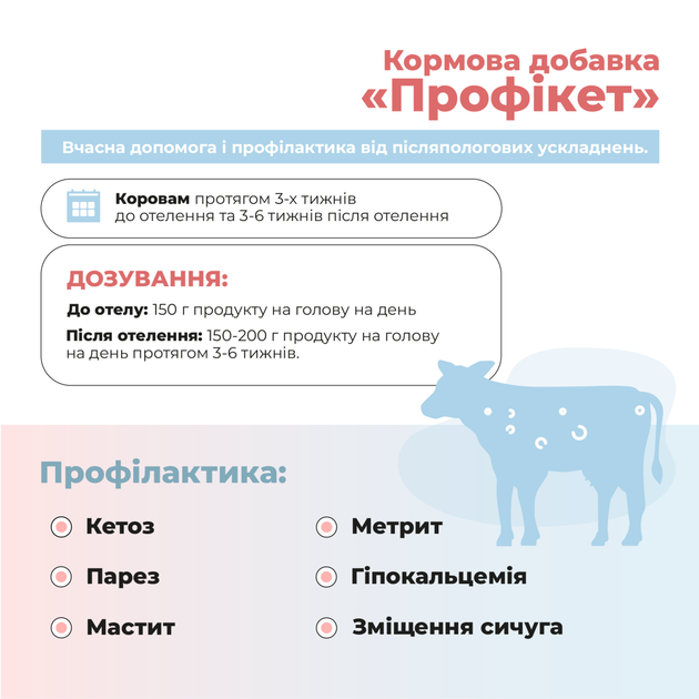 «ПРОФІКЕТ» Ankores для профілактики кетозу та гіпокальцемії (25кг) - 25 кг - Фото 2 «ПРОФІКЕТ» Ankores для профілактики кетозу та гіпокальцемії (25кг) - 25 кг - зображення 2