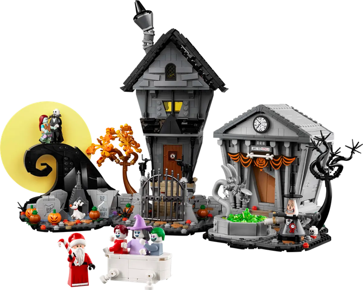 Zestaw klocków LEGO Ideas Disney: Miasteczko Halloween Tima Burtona 2193 elementów (21351) - obraz 2