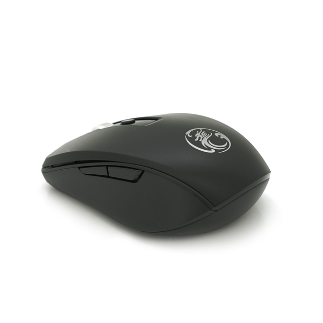Мышь беспроводная iMICE E-1500, 6 кнопок, 800/1200/1600 DPI, 2.4Ghz 10м, Windows xp/Vista/Win7/8/10 Mac OS X, Rechargable, Black, BOX, Q100 - изображение 3