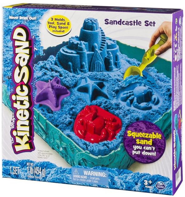 Zestaw kreatywny Spin Master Kinetic Sand Podwodny świat z foremkami Niebieski 454 g (5907486768033) - obraz 1