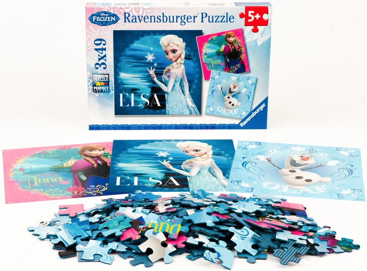Пазл-3х49 Ravensburger Дісней Ельза, Анна і Олаф (09269R) - зображення 3