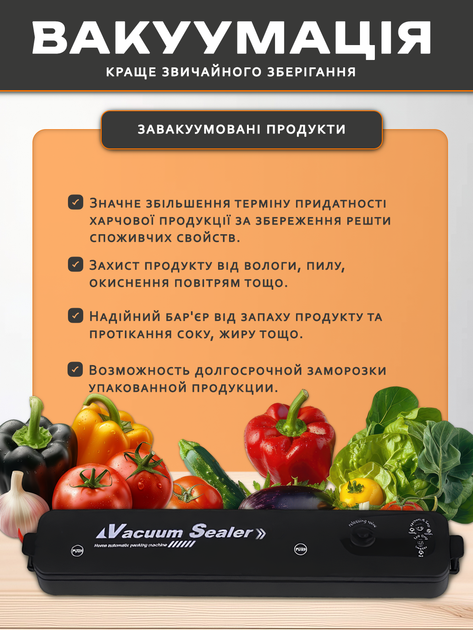 Мощный вакууматор для еды Andowl Q-Z100X1 Italy вакуумный