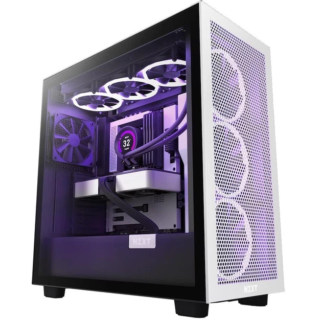Корпус NZXT H7 Flow Tempered Glass Black/White (CM-H71FG-01) Без